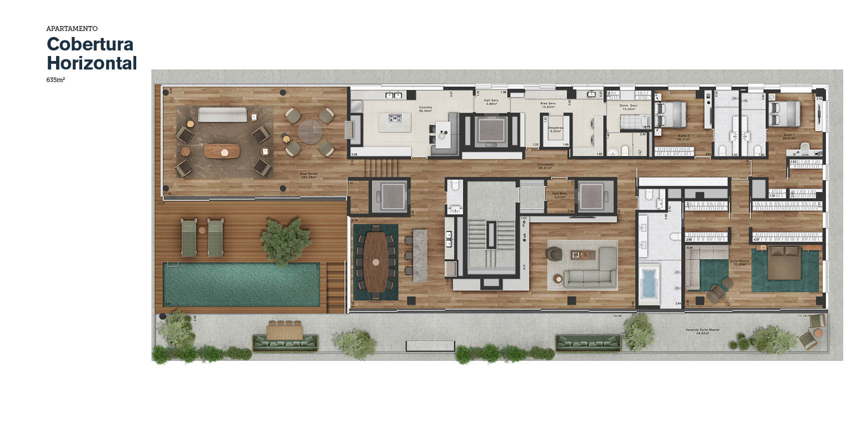 Novo conceito de apartamentos por andar Valparaiso